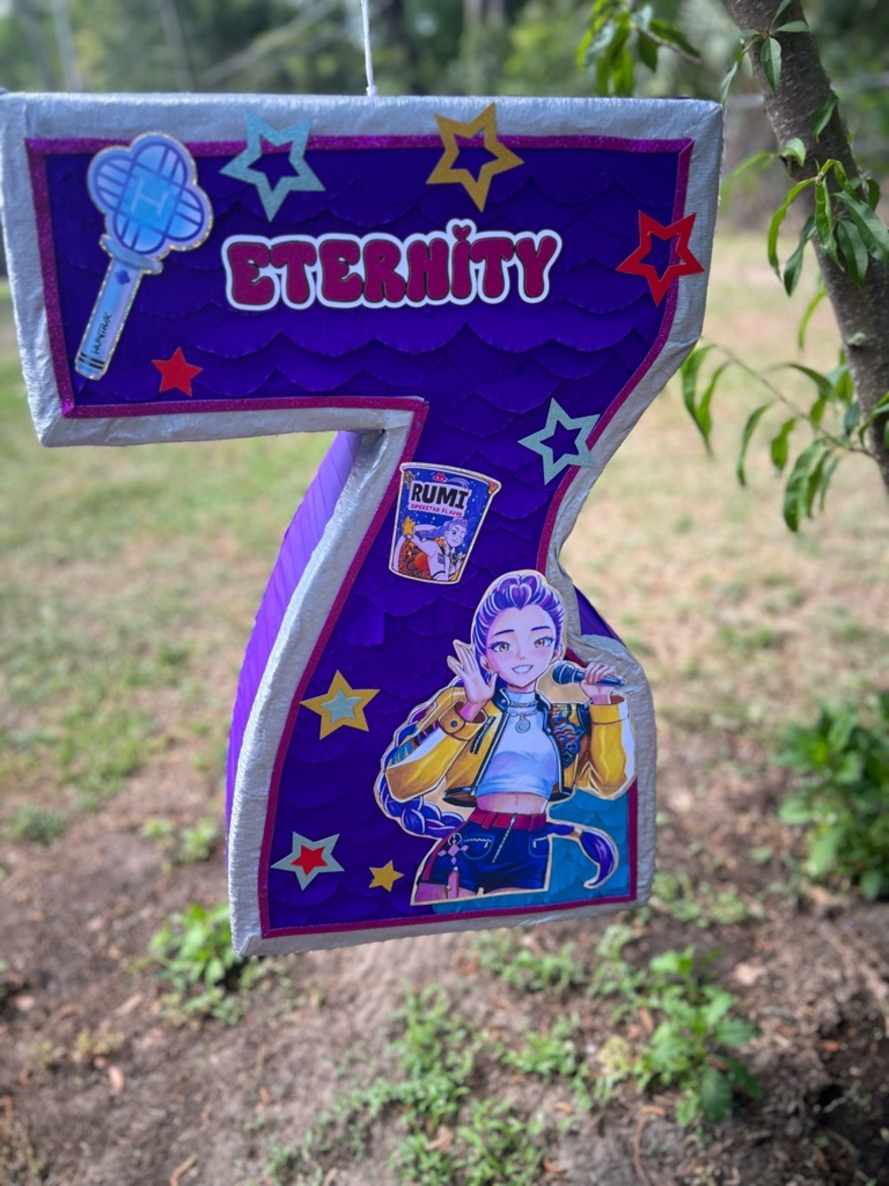 K-pop Number 7 Purple Party Piñata - Picture 5 of 7
